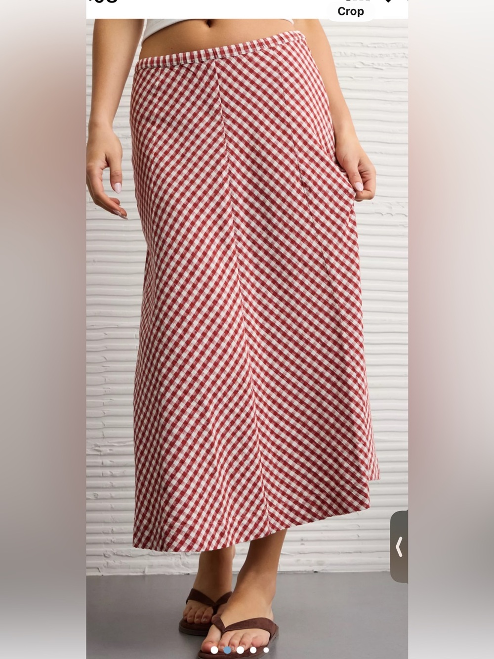 American Eagle Outfitters Red Gingham maxi Skirt - Picture 2 of 8
